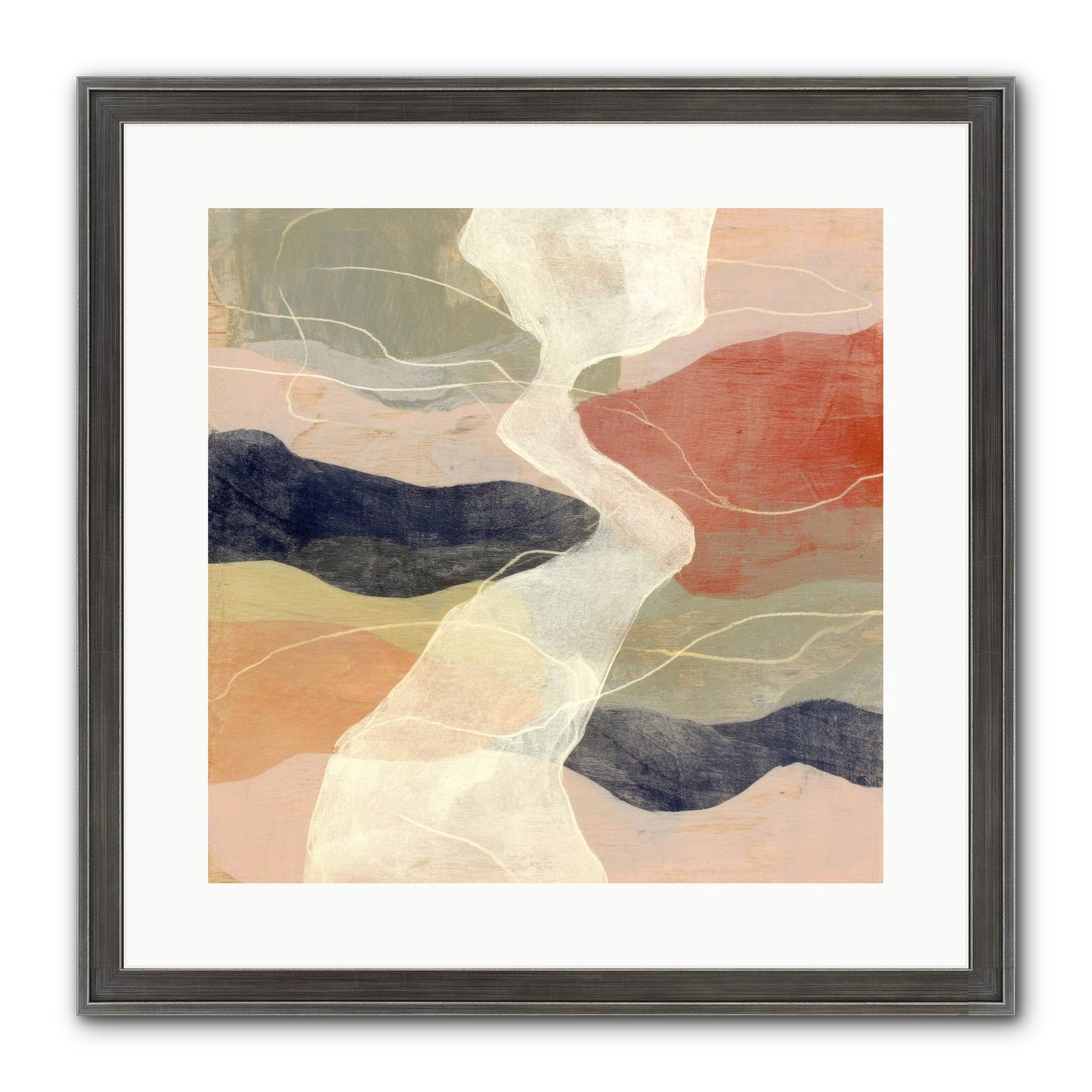 Vapor Framed Print - Slimwoods Black/Silver 16x16