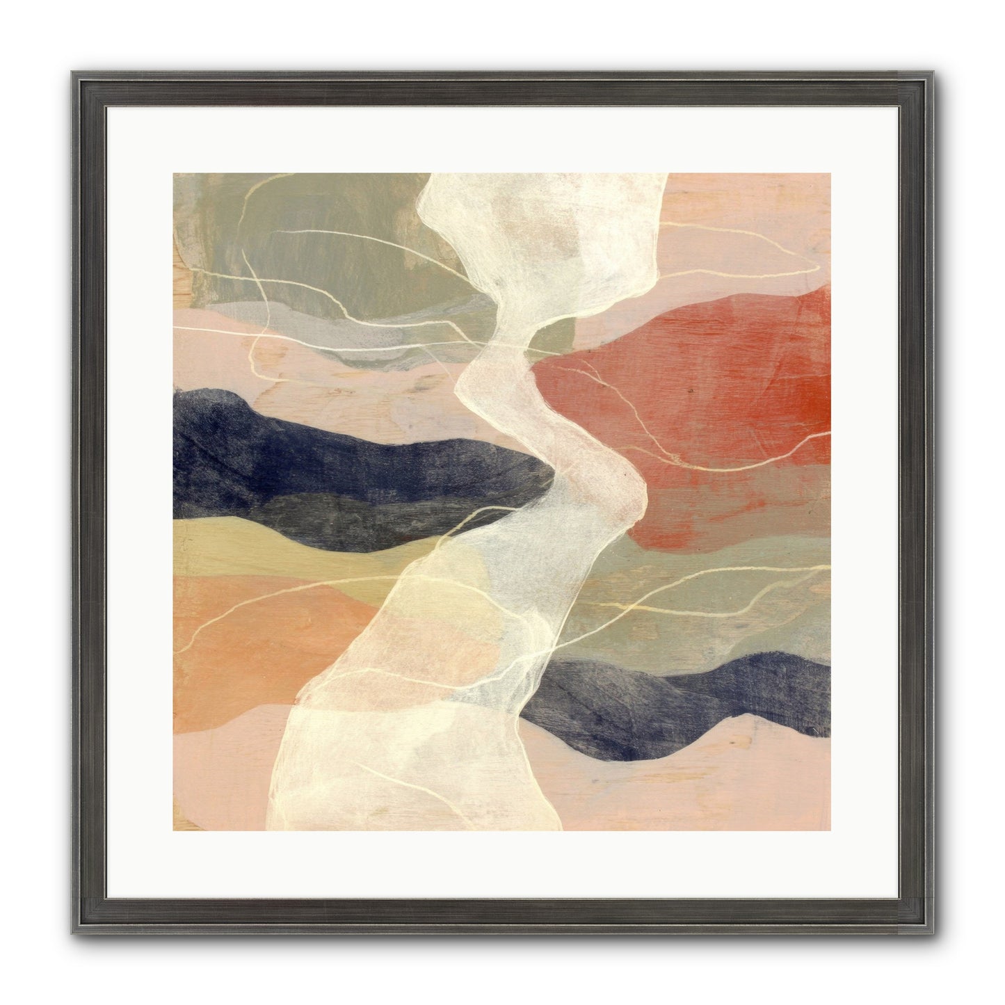 Vapor Framed Print - Slimwoods Black/Silver 20x20