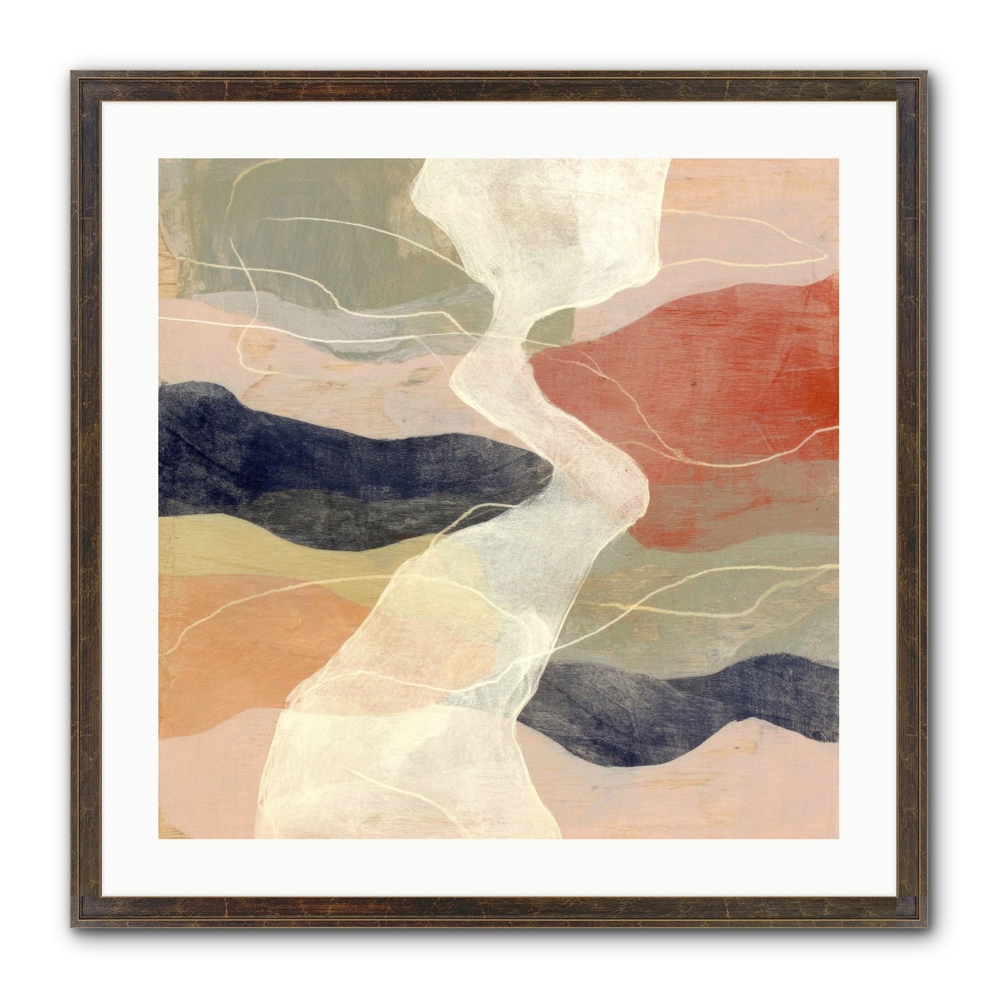 Vapor Framed Print - Slimwoods Black/Gold 24x24