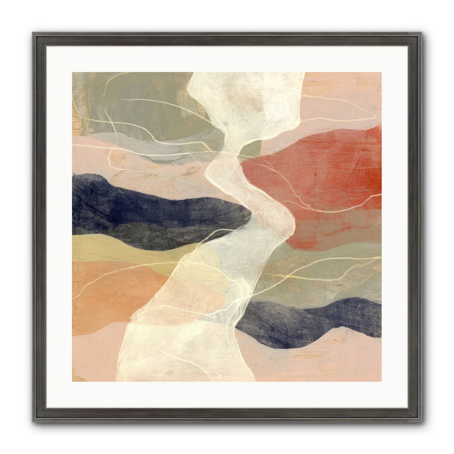 Vapor Framed Print - Slimwoods Black/Silver 24x24