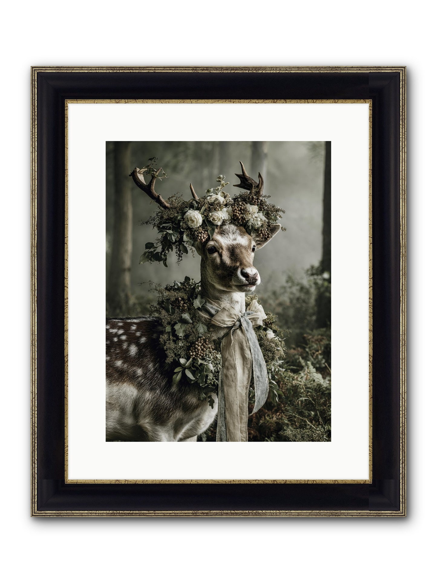 Varonne Framed Print - Black & Gold 12x16