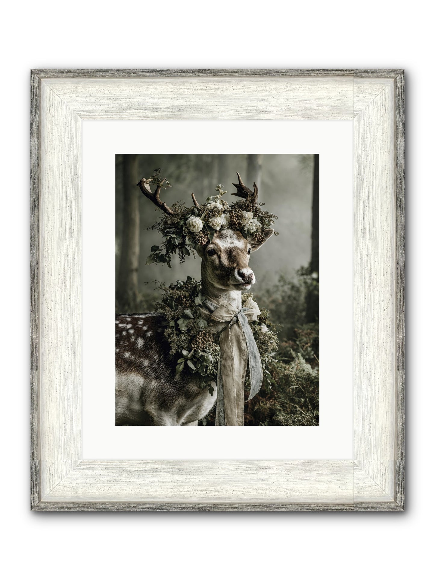 Varonne Framed Print - Driftwood White 12x16