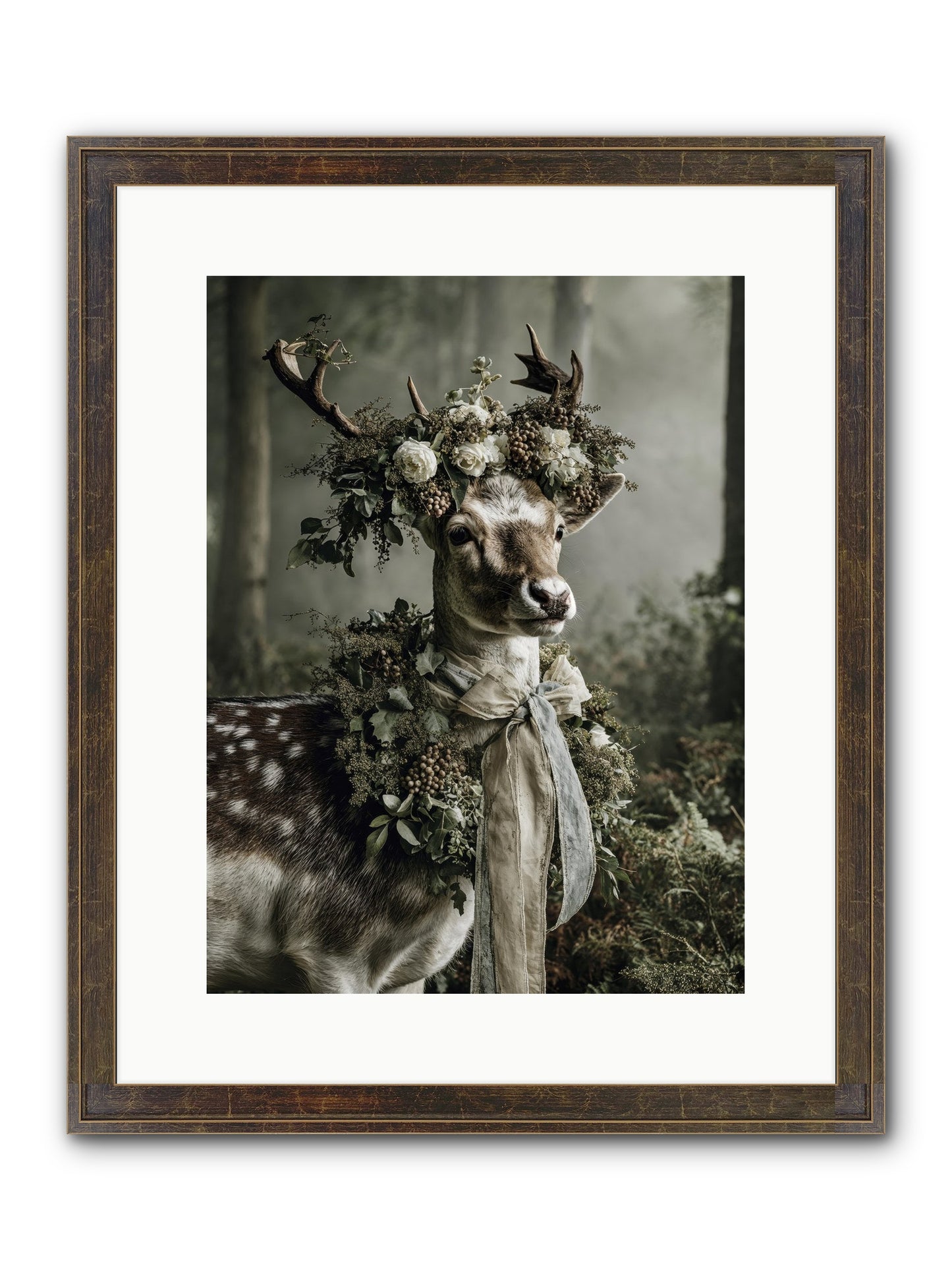 Varonne Framed Print - Slimwoods Black/Gold 12x16