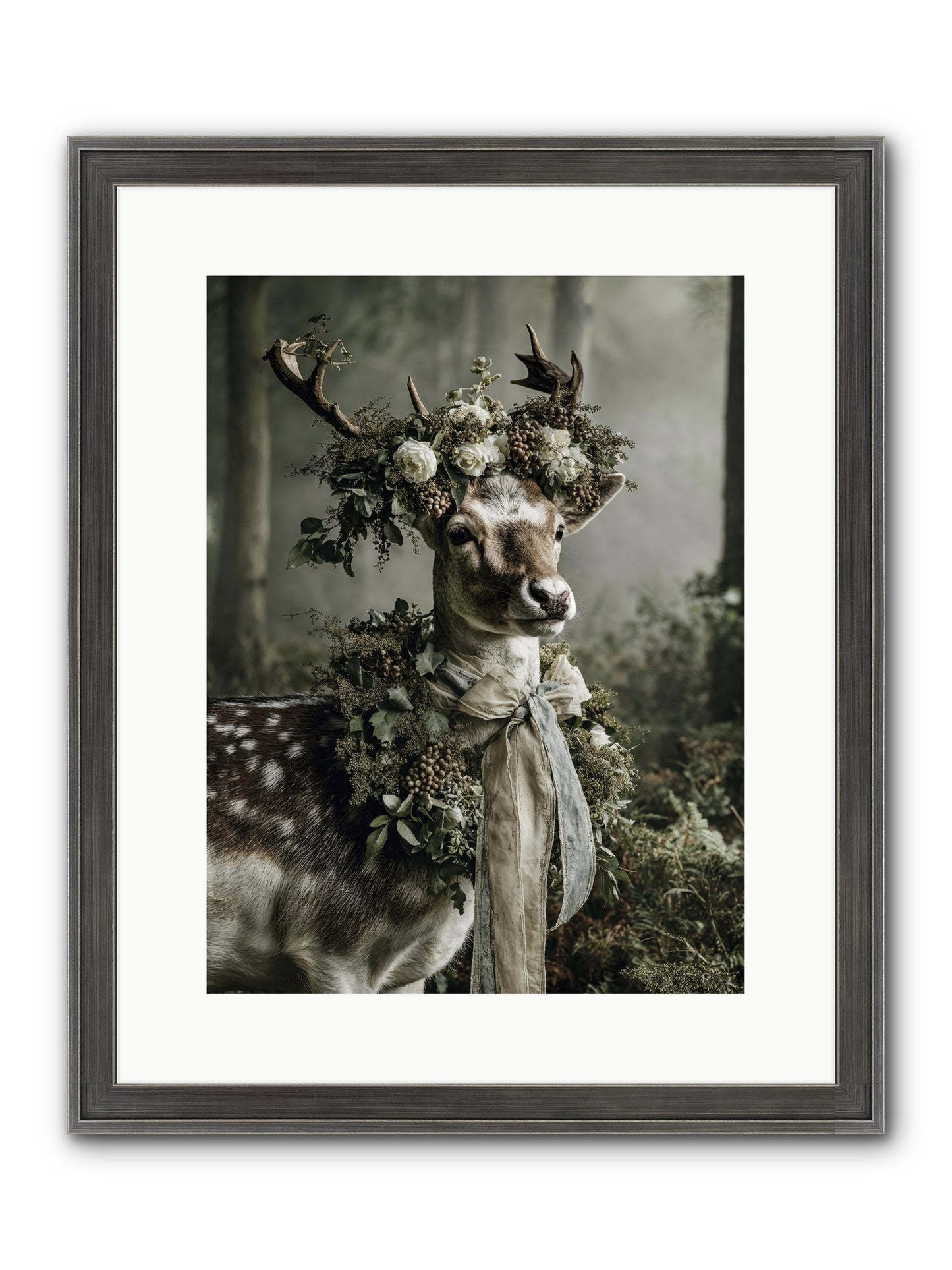 Varonne Framed Print - Slimwoods Black/Silver 12x16