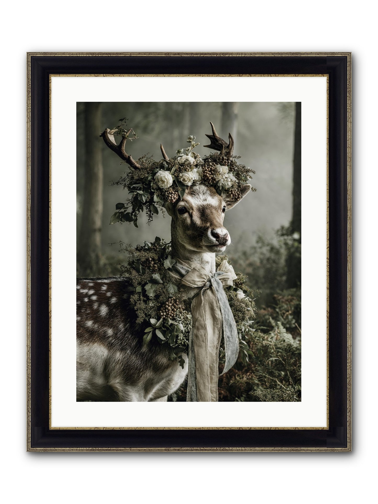 Varonne Framed Print - Black & Gold 18x24