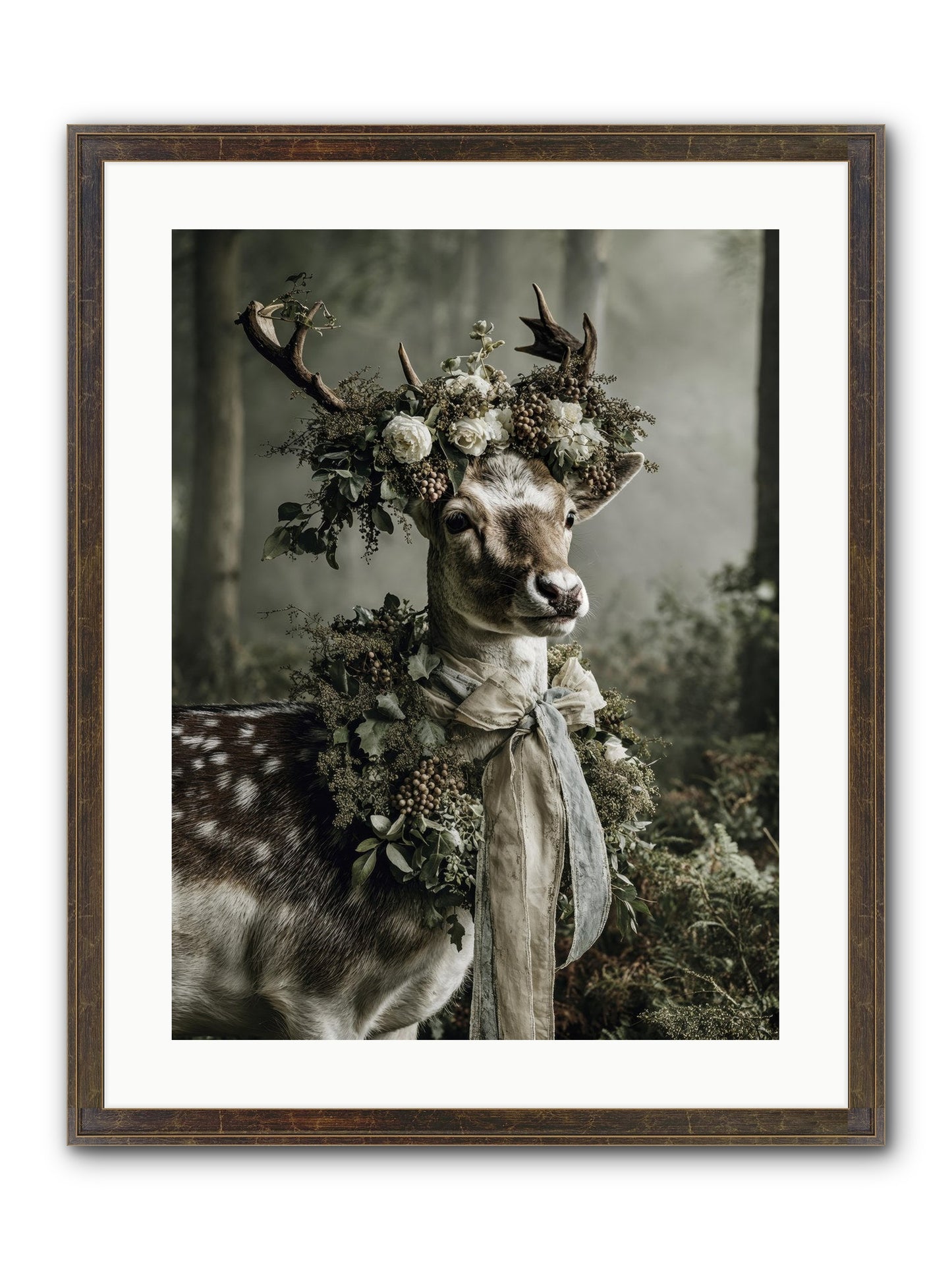 Varonne Framed Print - Slimwoods Black/Gold 18x24