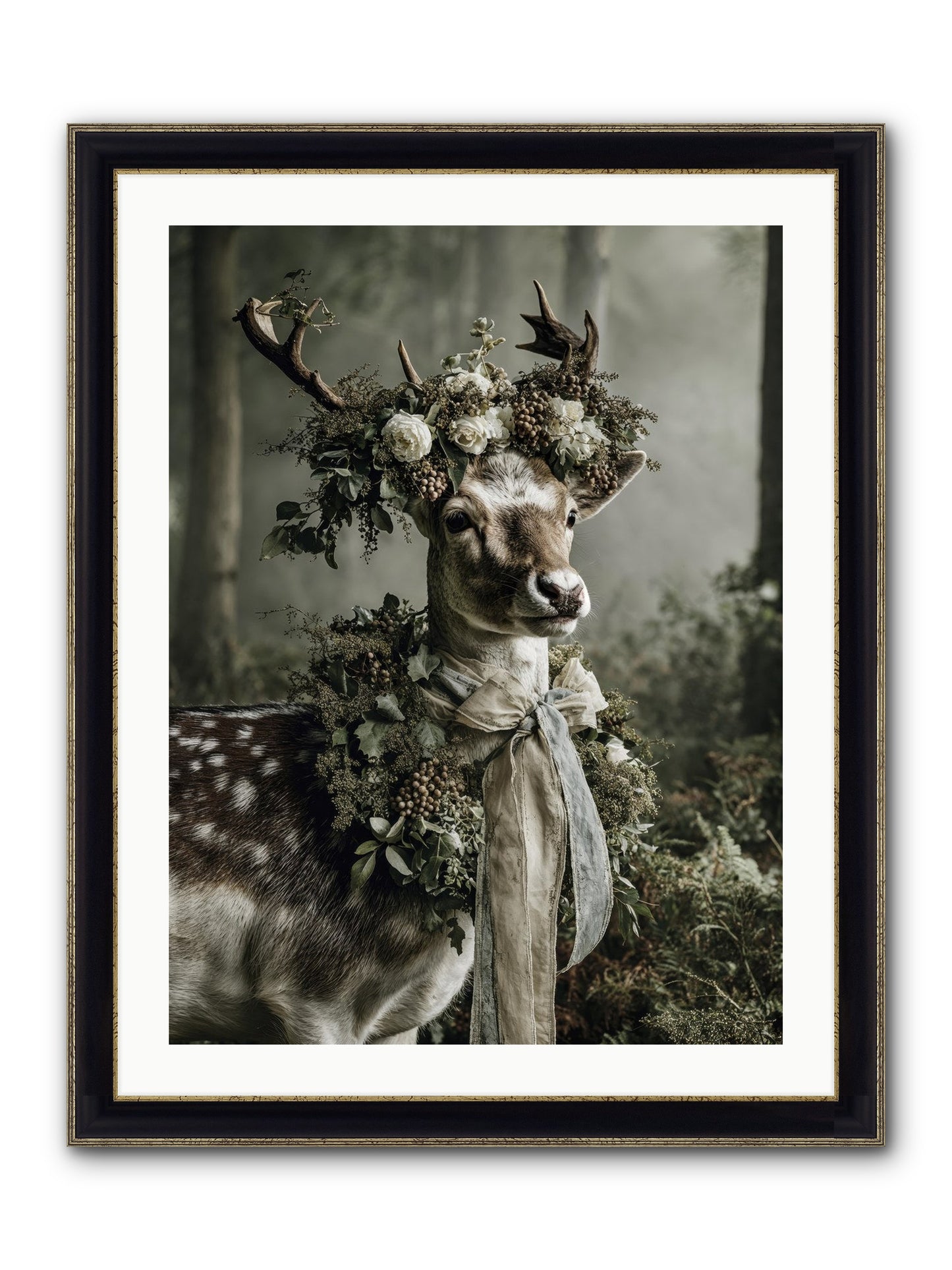 Varonne Framed Print - Black & Gold 24x32