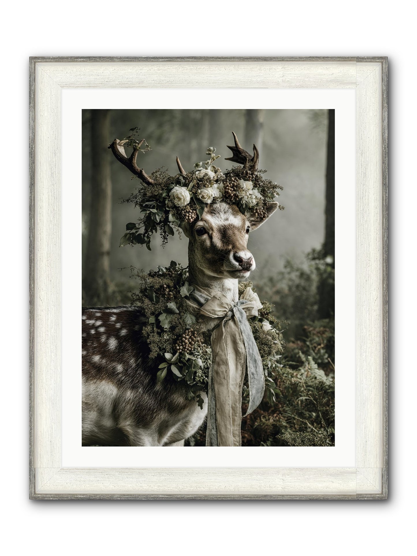 Varonne Framed Print - Driftwood White 24x32