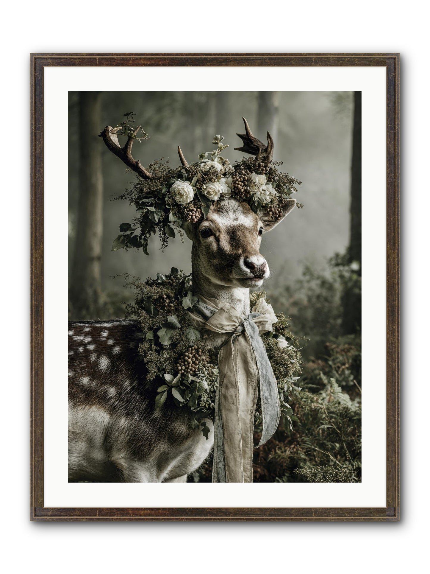 Varonne Framed Print - Slimwoods Black/Gold 24x32