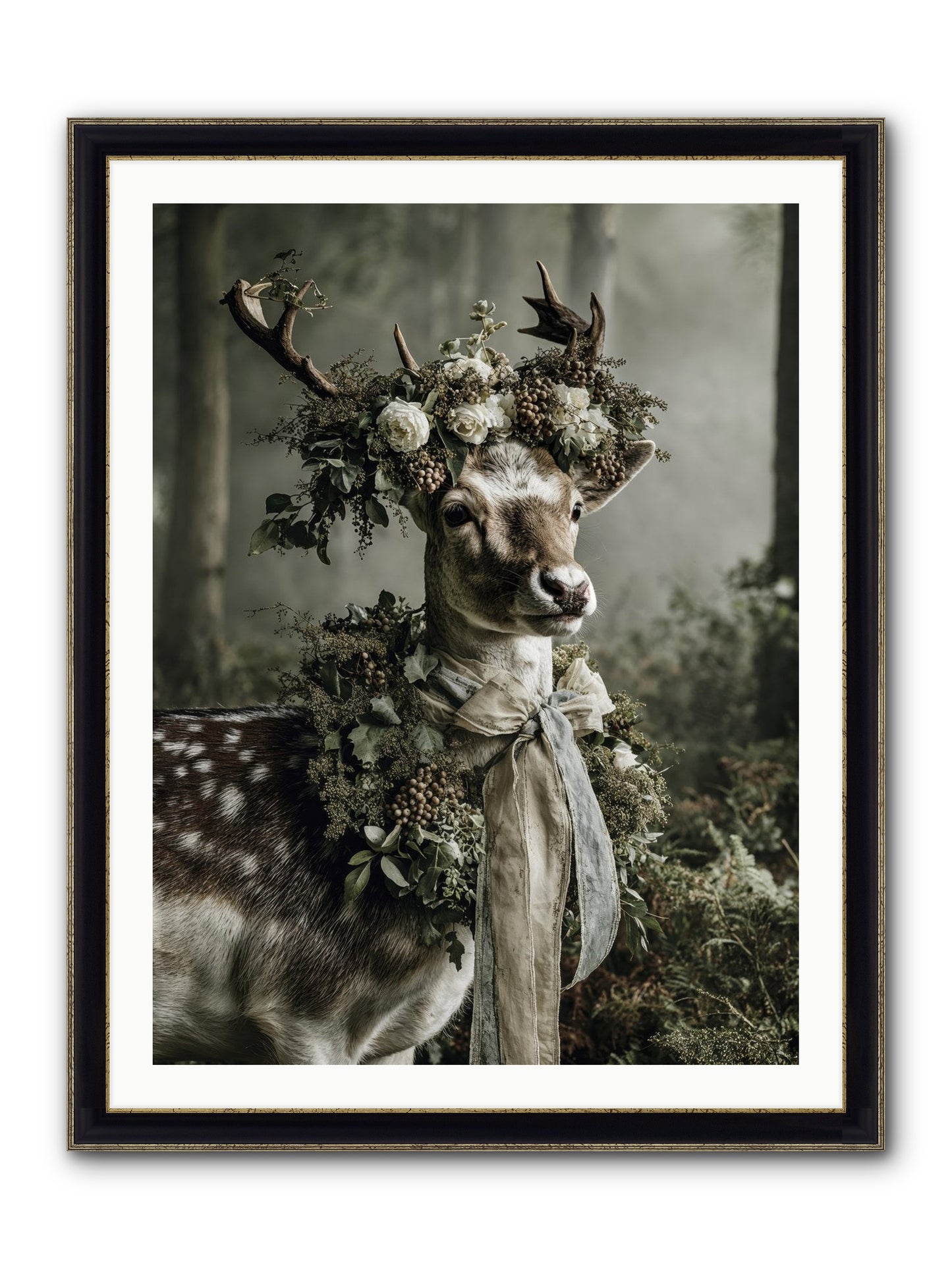 Varonne Framed Print - Black & Gold 30x40