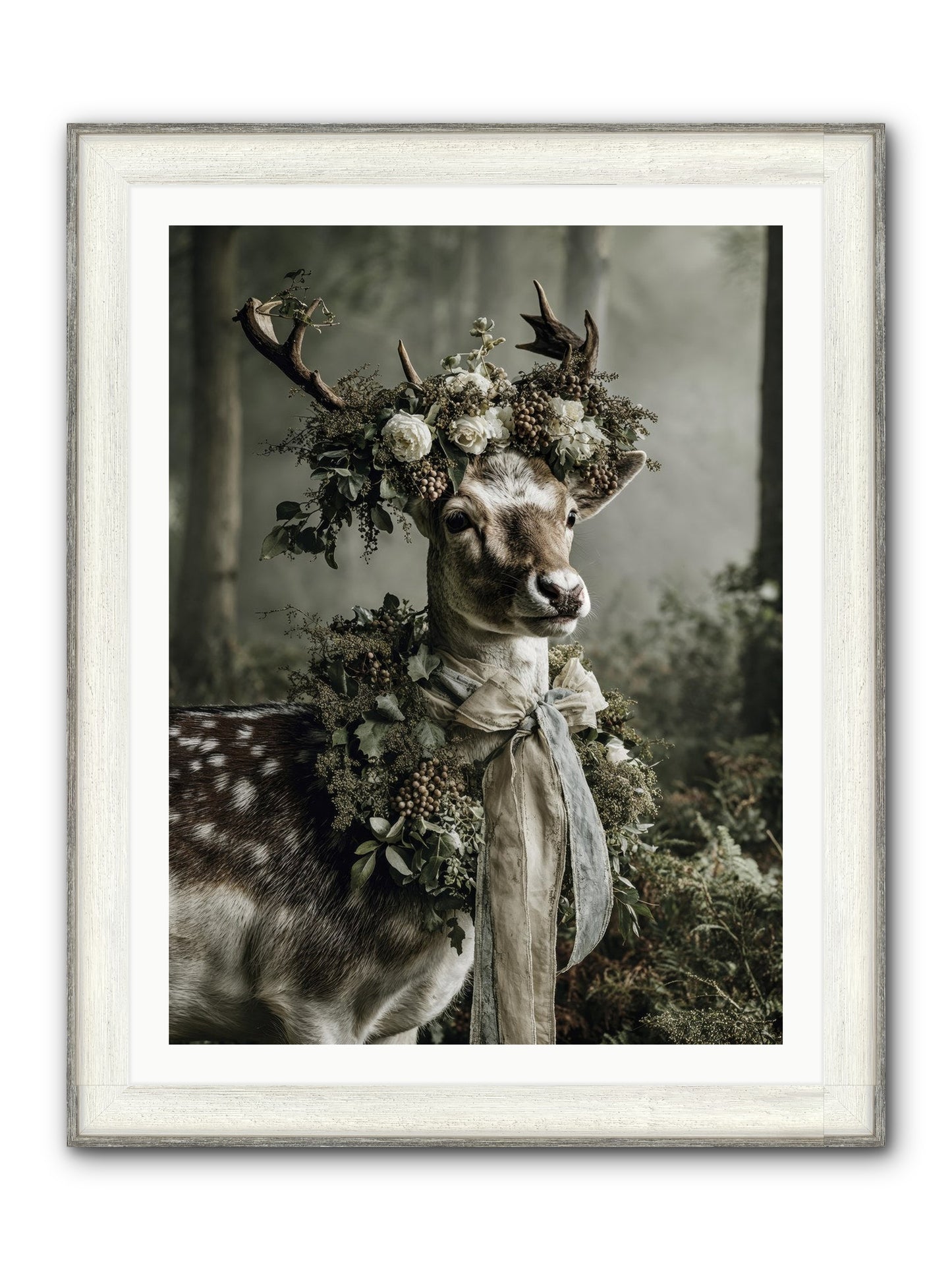 Varonne Framed Print - Driftwood White 30x40