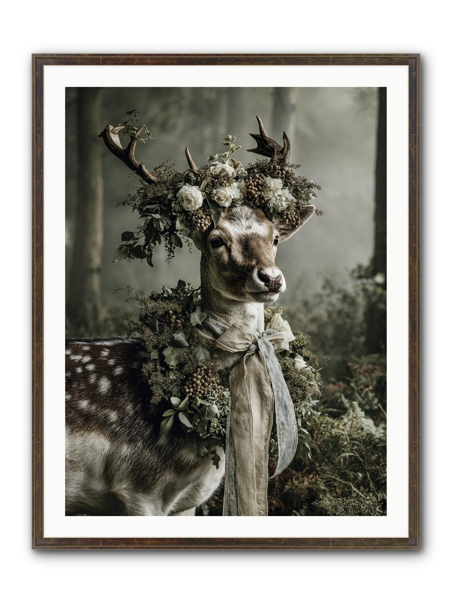 Varonne Framed Print - Slimwoods Black/Gold 30x40