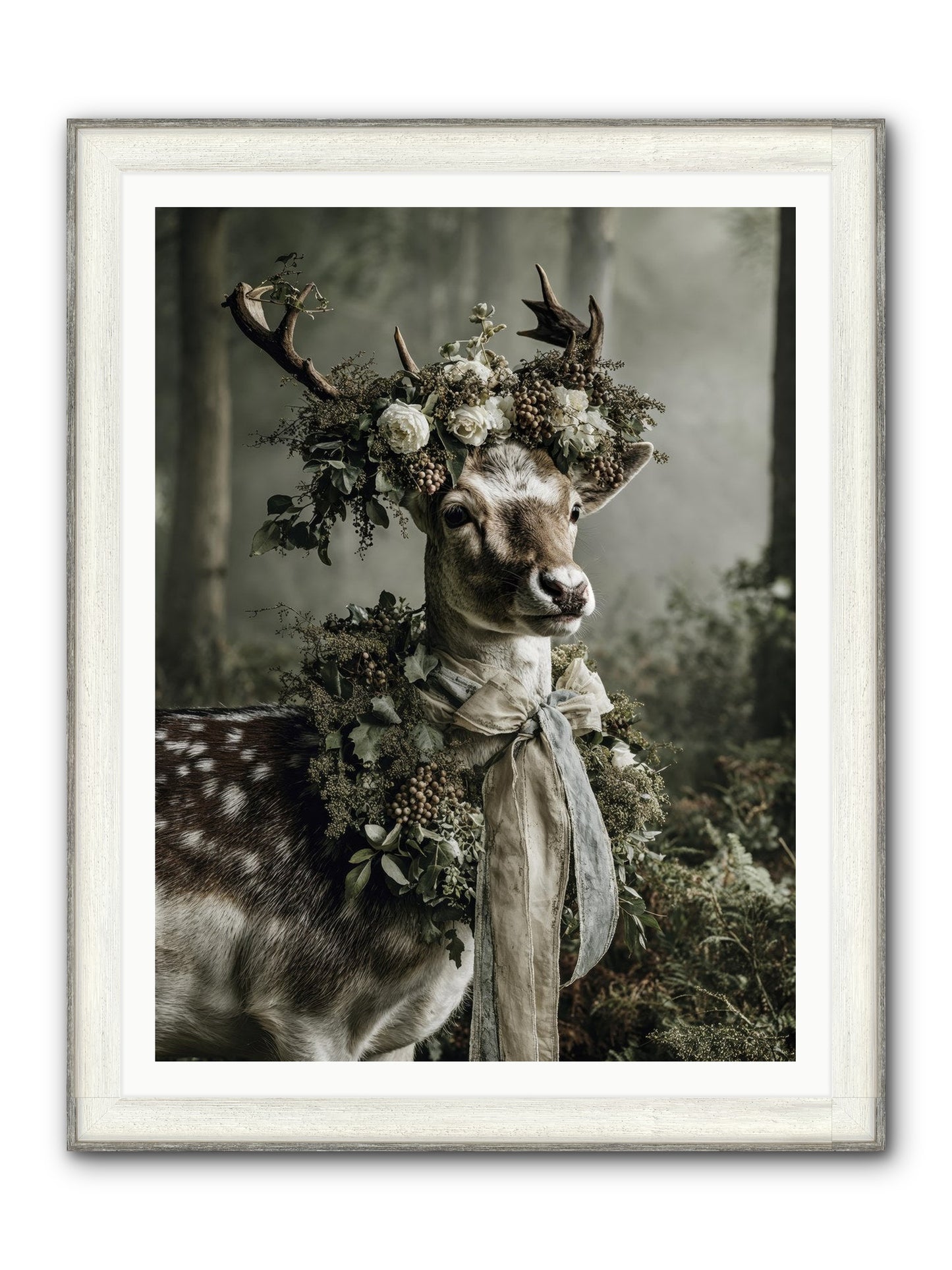 Varonne Framed Print - Driftwood White 36x48