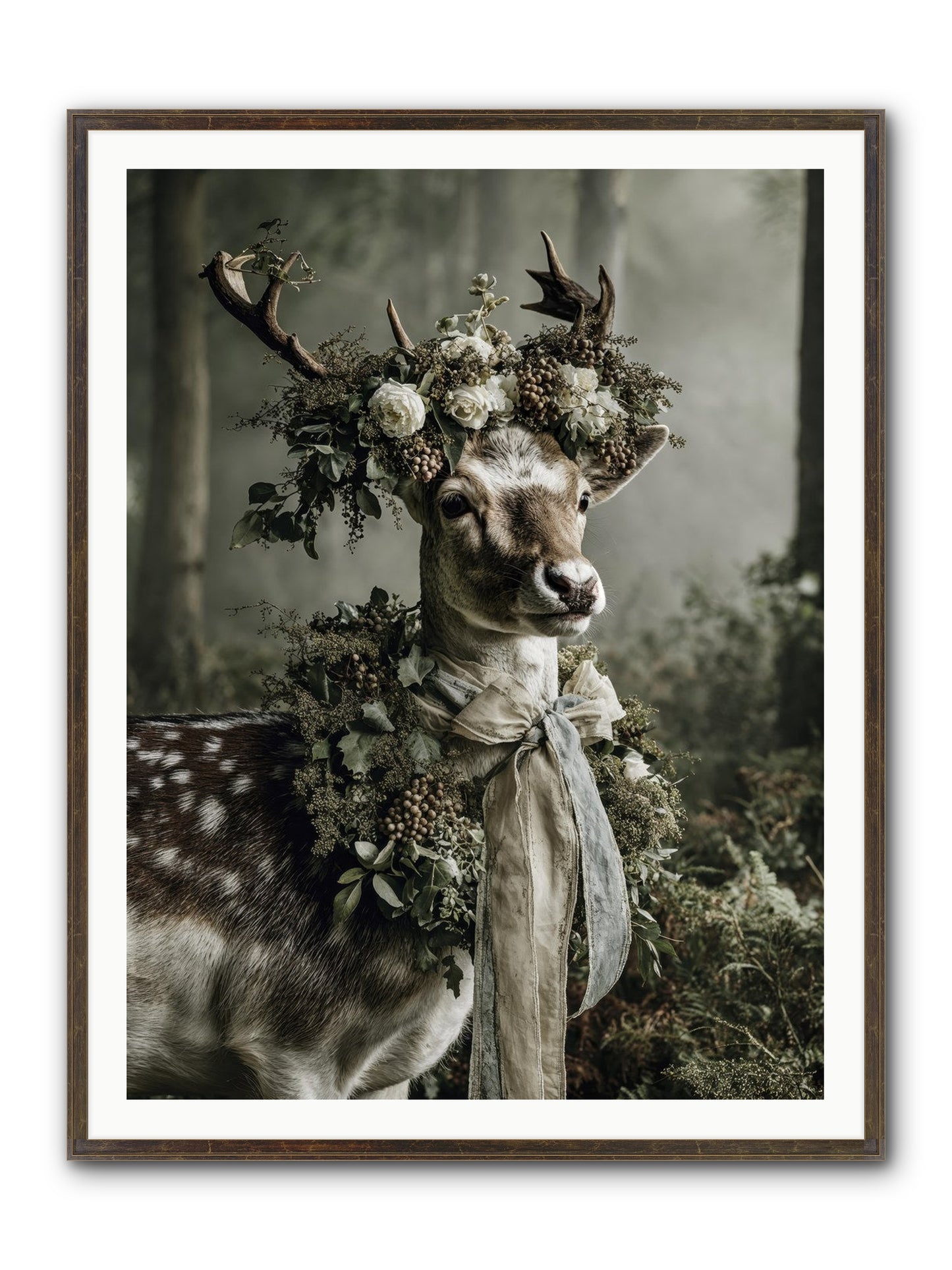 Varonne Framed Print - Slimwoods Black/Gold 36x48