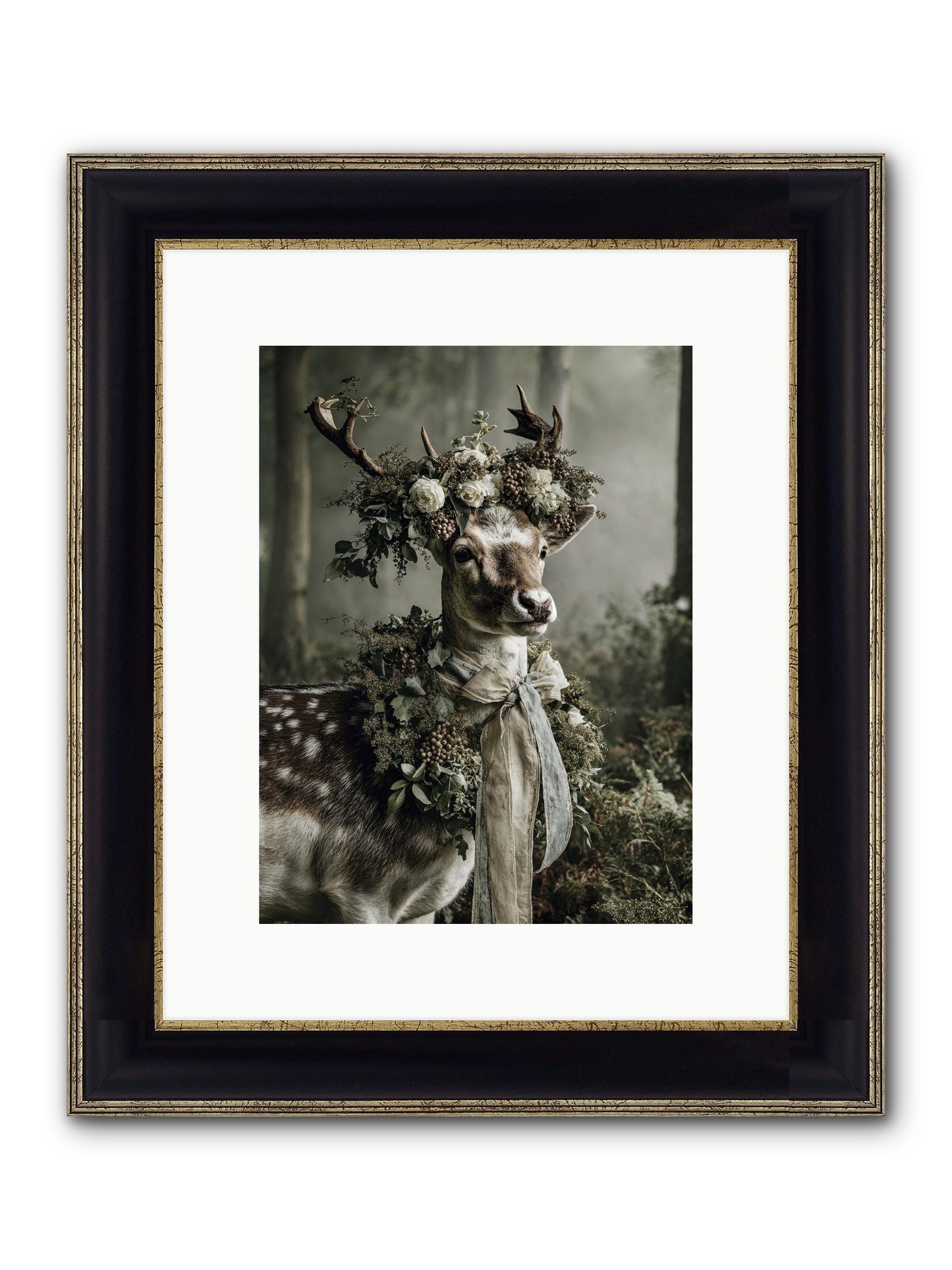 Varonne Framed Print - Black & Gold 9x12