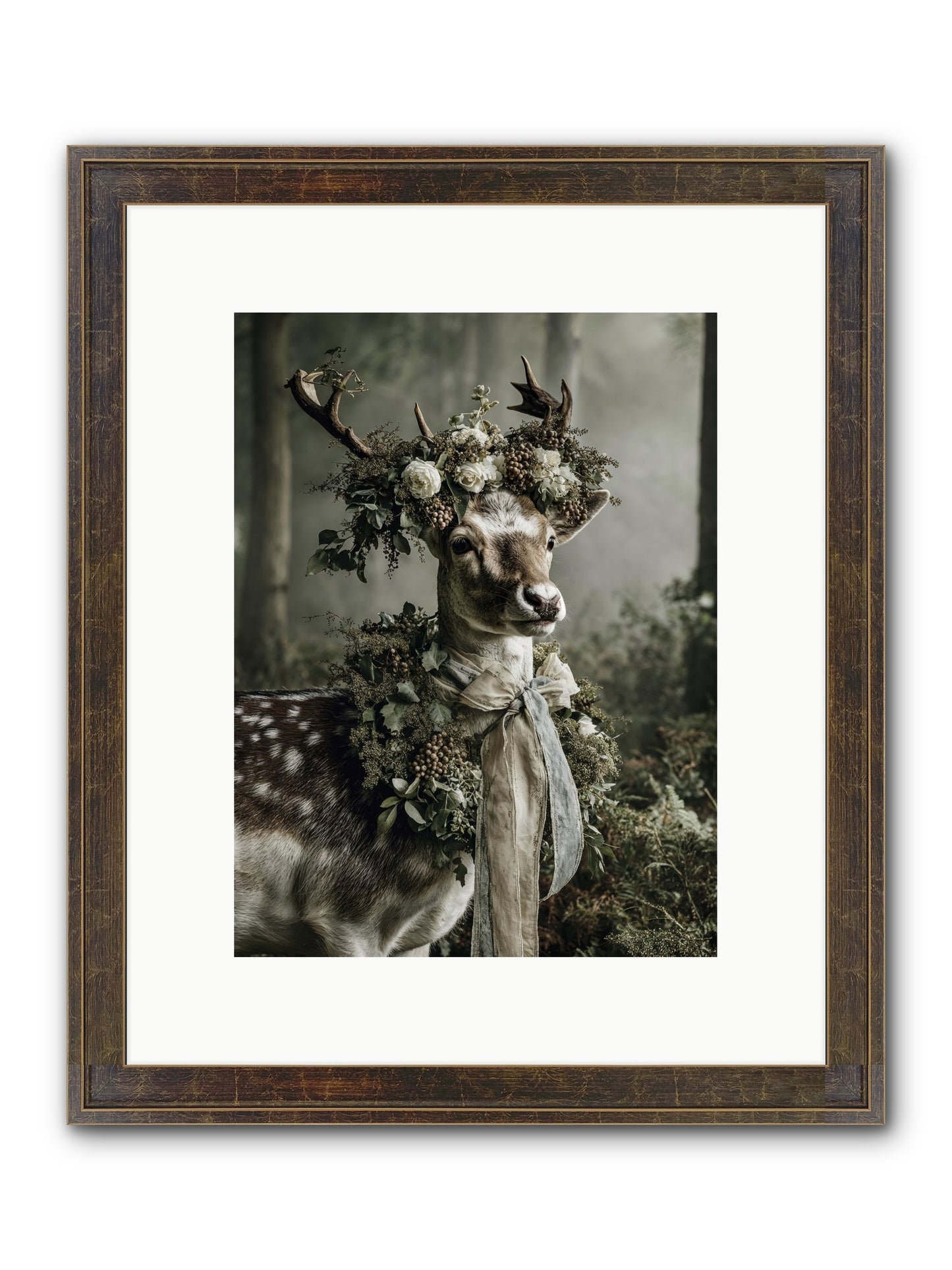 Varonne Framed Print - Slimwoods Black/Gold 9x12