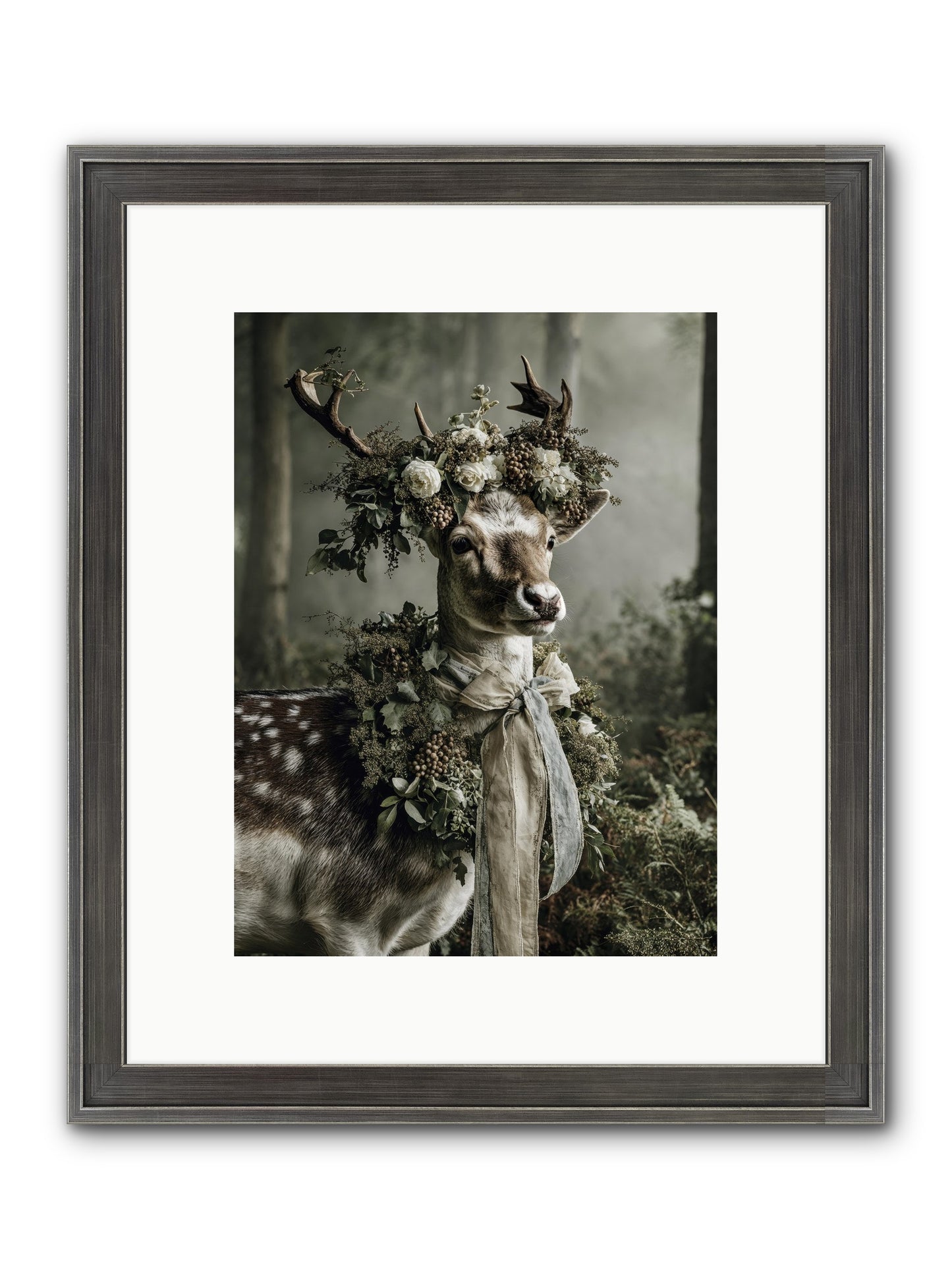 Varonne Framed Print - Slimwoods Black/Silver 9x12