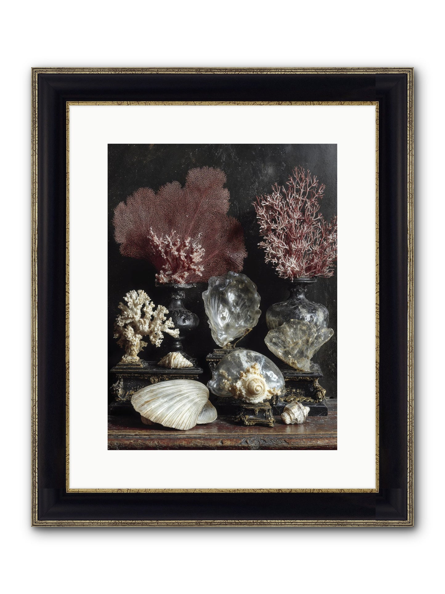 Vault Of Wonders Framed Print - Black & Gold 12x16