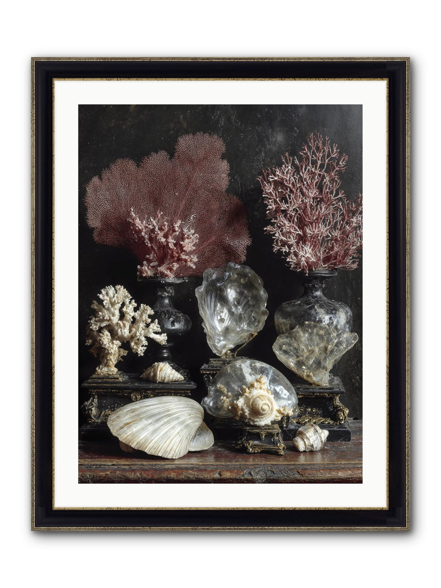 Vault Of Wonders Framed Print - Black & Gold 24x32