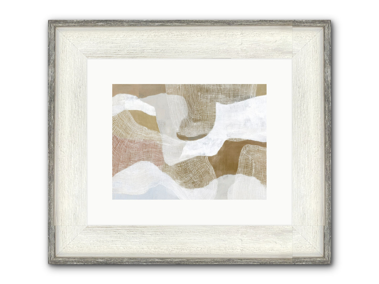 Veering Framed Print - Driftwood White 12x9