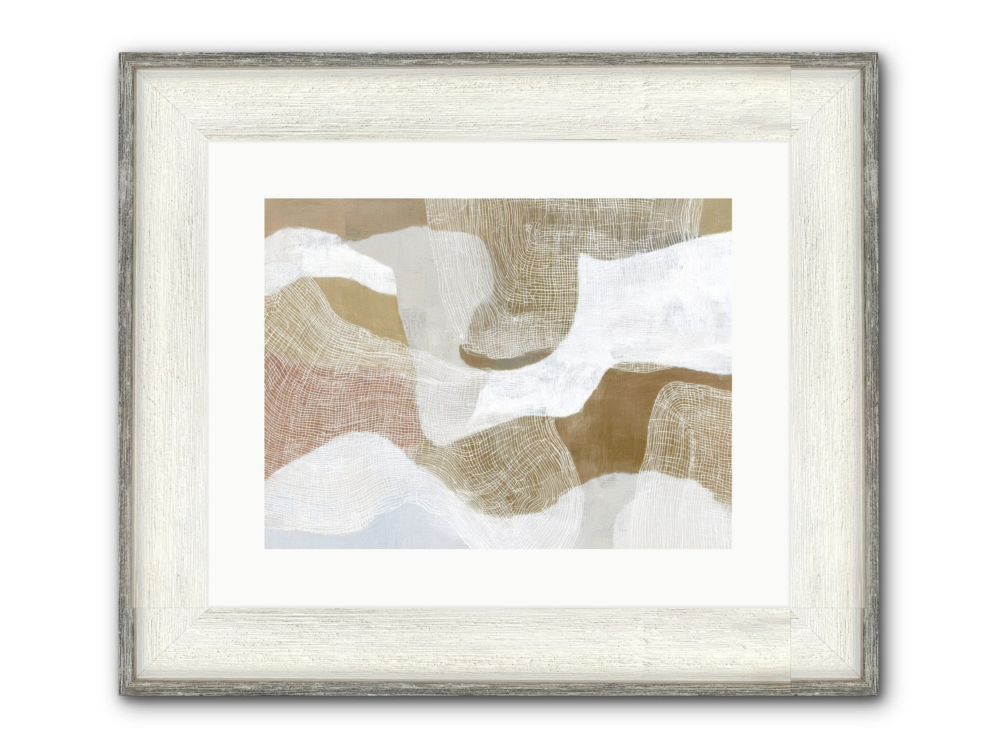 Veering Framed Print - Driftwood White 16x12