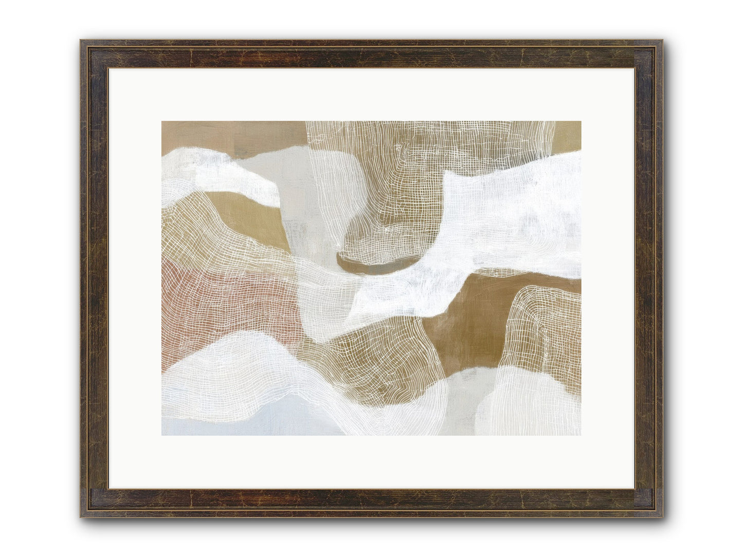 Veering Framed Print - Slimwoods Black/Gold 16x12