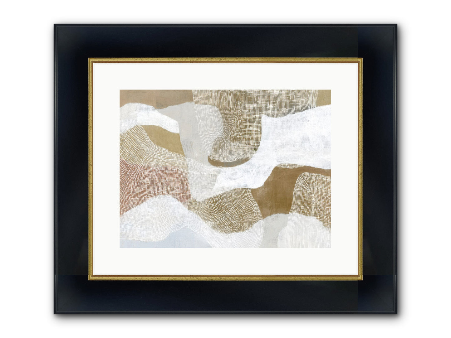 Veering Framed Print - Wide Black w/Gold 16x12