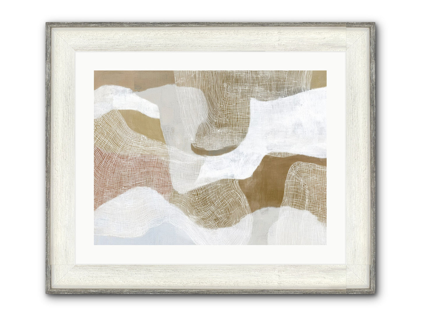 Veering Framed Print - Driftwood White 24x18