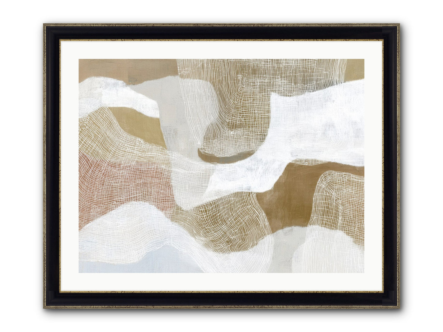 Veering Framed Print - Black & Gold 32x24