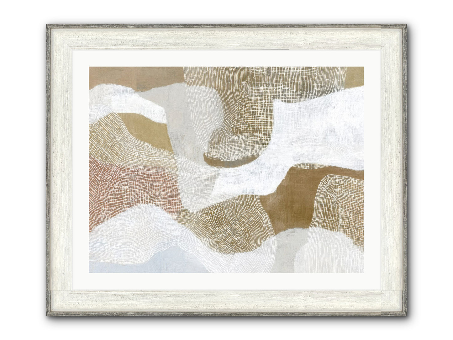 Veering Framed Print - Driftwood White 32x24