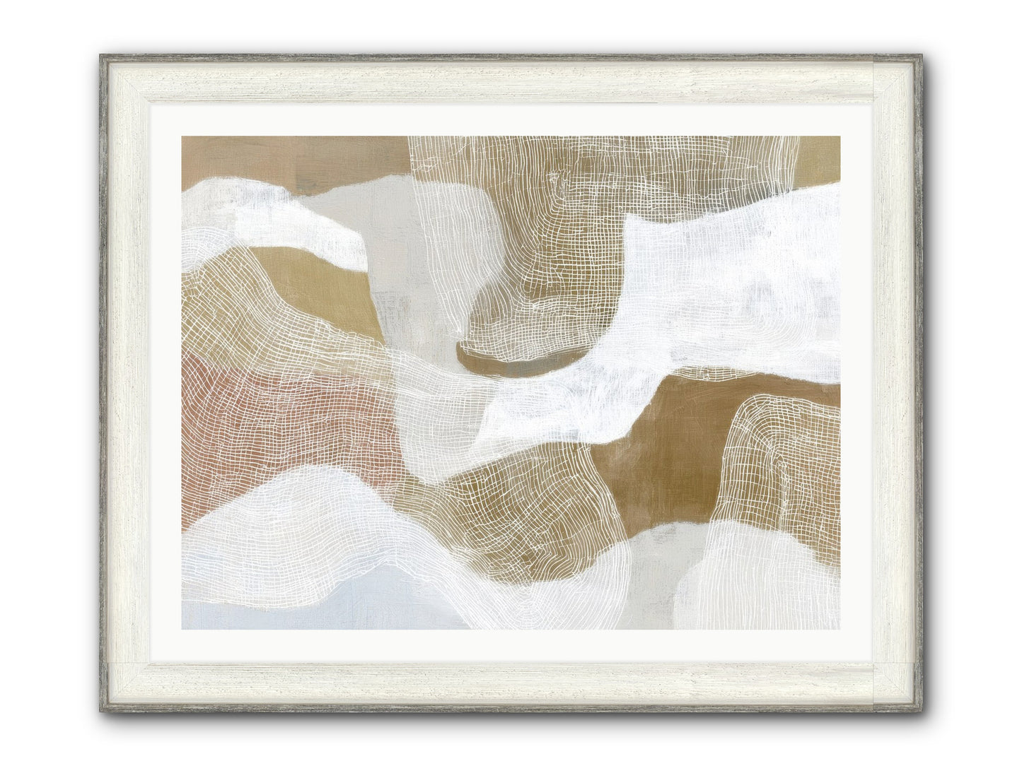 Veering Framed Print - Driftwood White 40x30