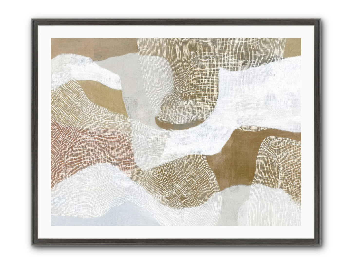 Veering Framed Print - Slimwoods Black/Silver 40x30