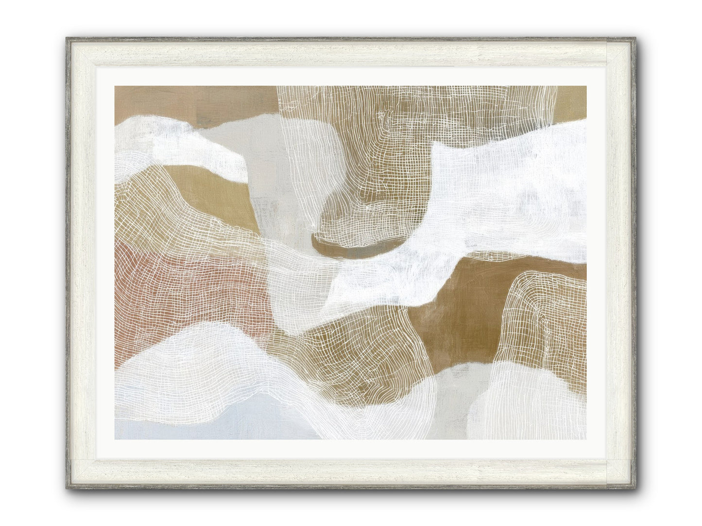 Veering Framed Print - Driftwood White 48x36