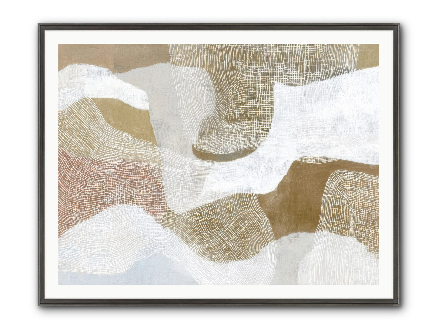 Veering Framed Print - Slimwoods Black/Silver 48x36