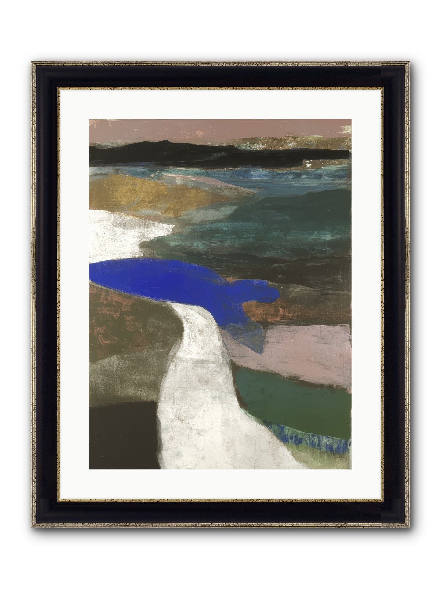 Veil Of Sighs Framed Print - Black & Gold 18x24