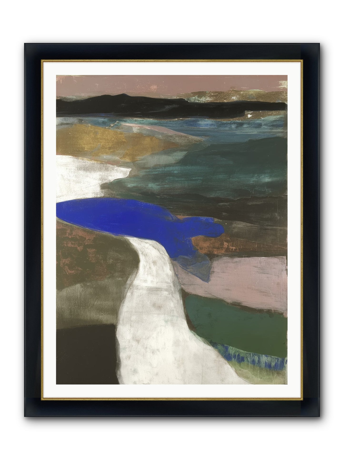 Veil Of Sighs Framed Print - Wide Black w/Gold 36x48