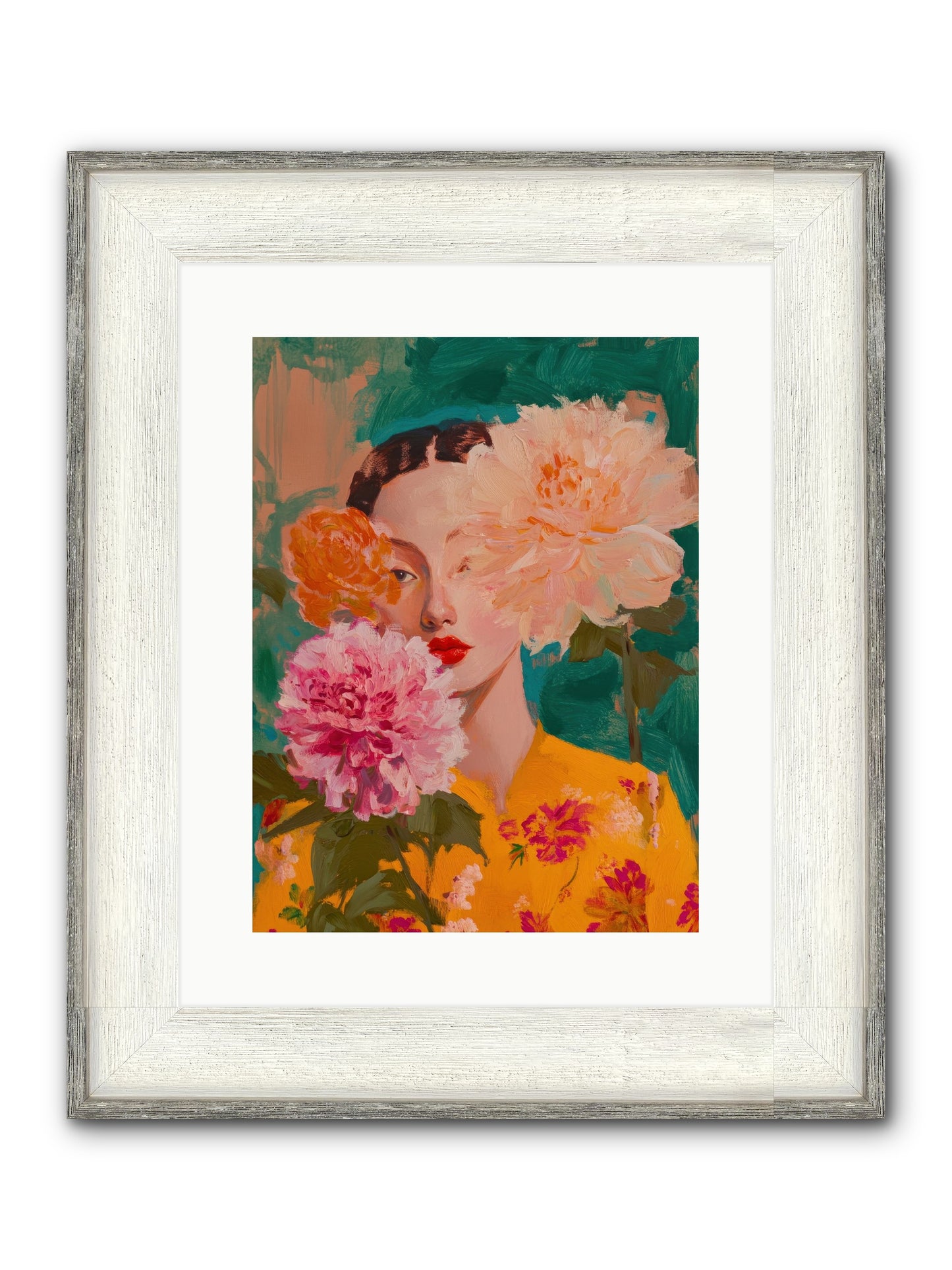 Veiled Presence Framed Print - Driftwood White 12x16