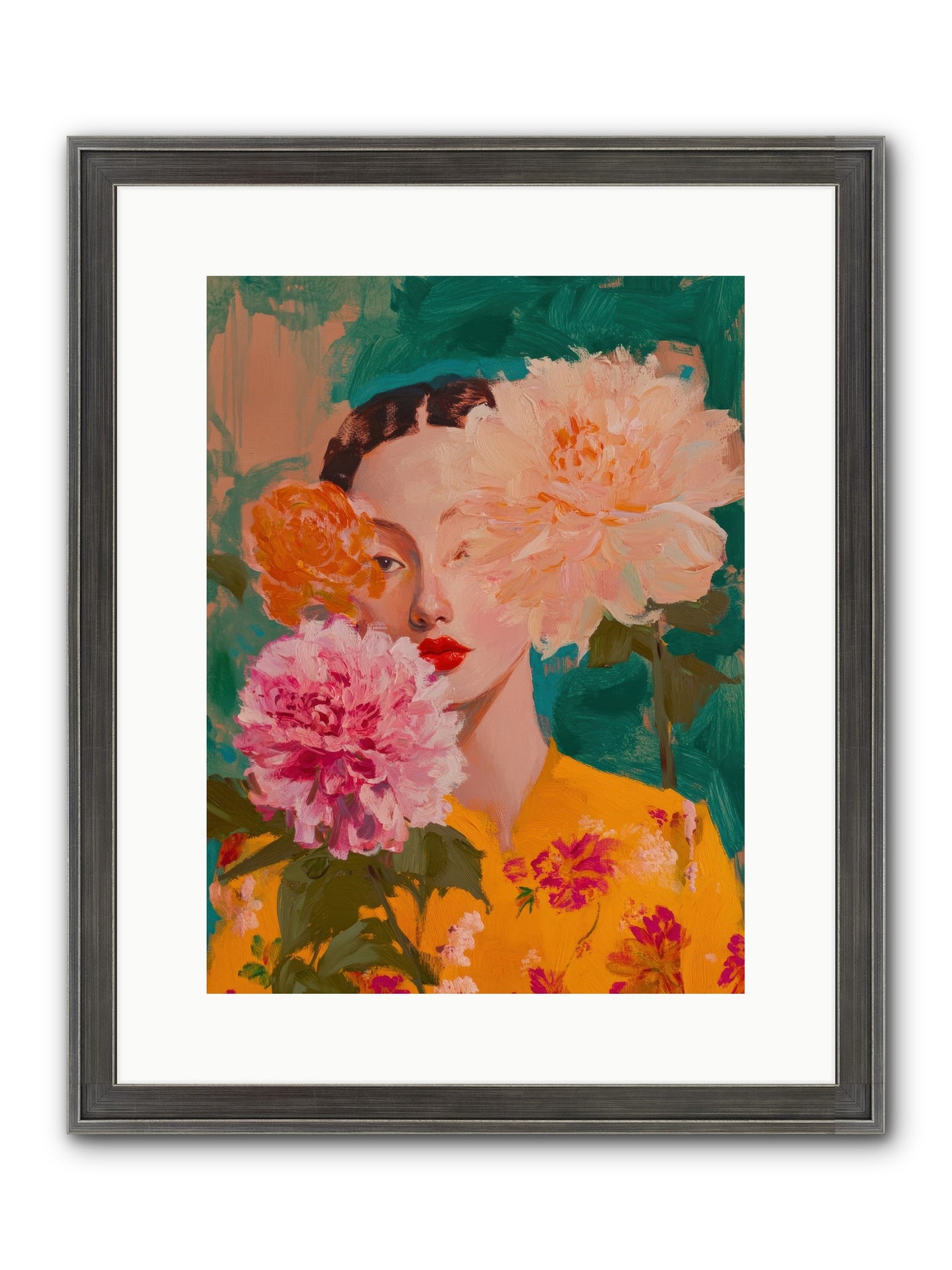 Veiled Presence Framed Print - Slimwoods Black/Silver 12x16