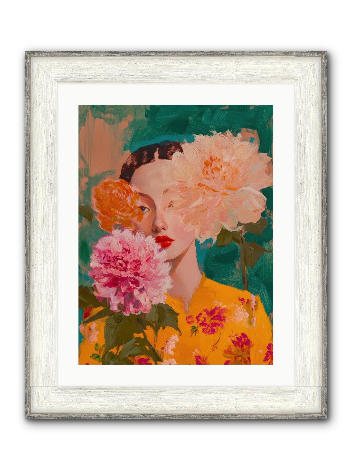 Veiled Presence Framed Print - Driftwood White 18x24