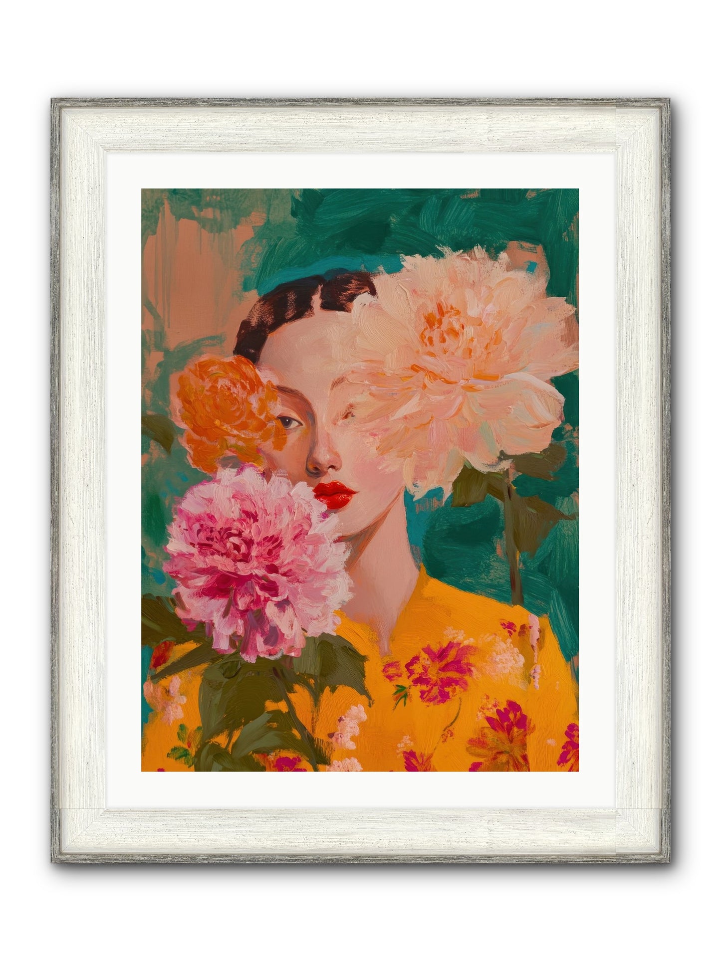 Veiled Presence Framed Print - Driftwood White 24x32
