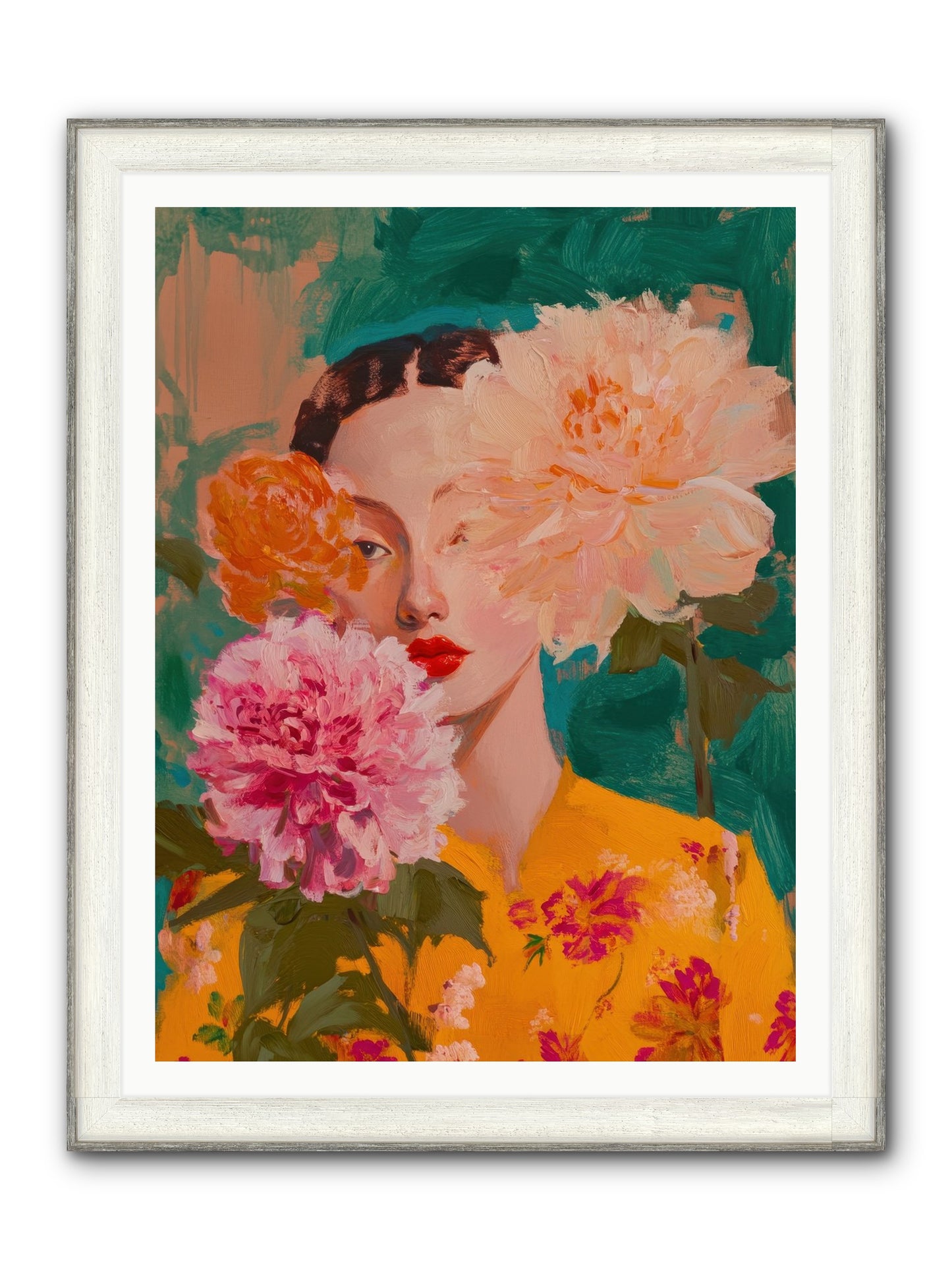 Veiled Presence Framed Print - Driftwood White 36x48