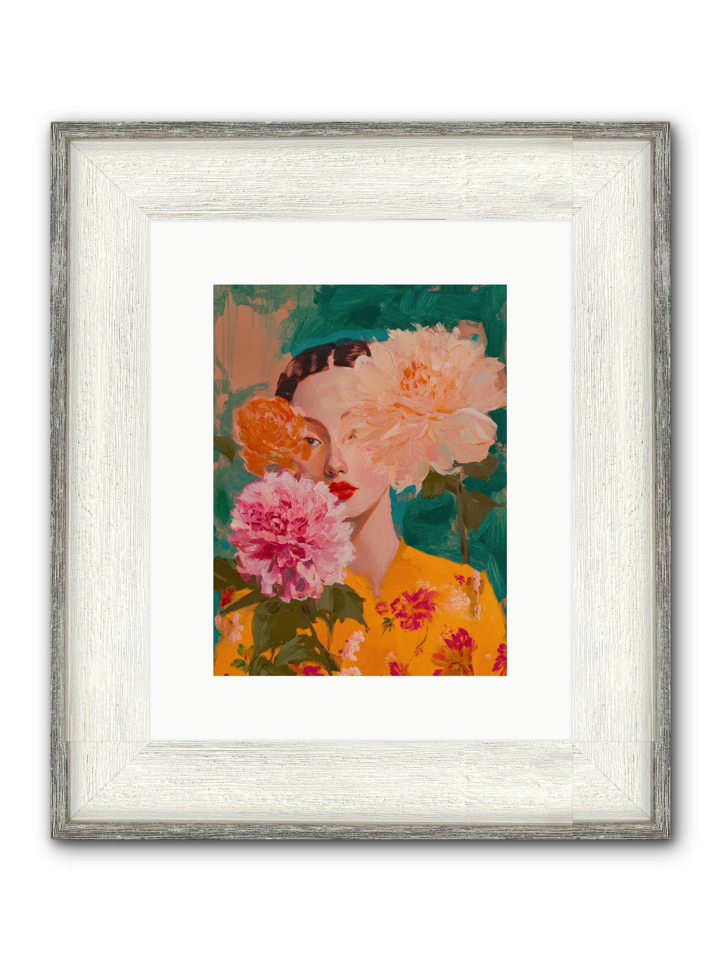Veiled Presence Framed Print - Driftwood White 9x12
