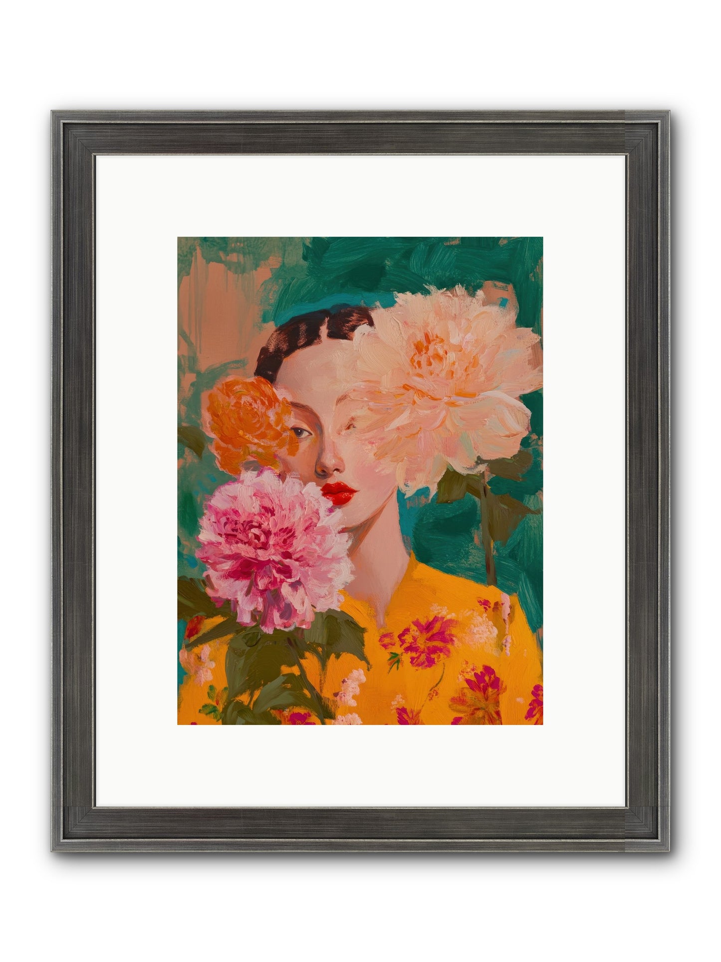 Veiled Presence Framed Print - Slimwoods Black/Silver 9x12