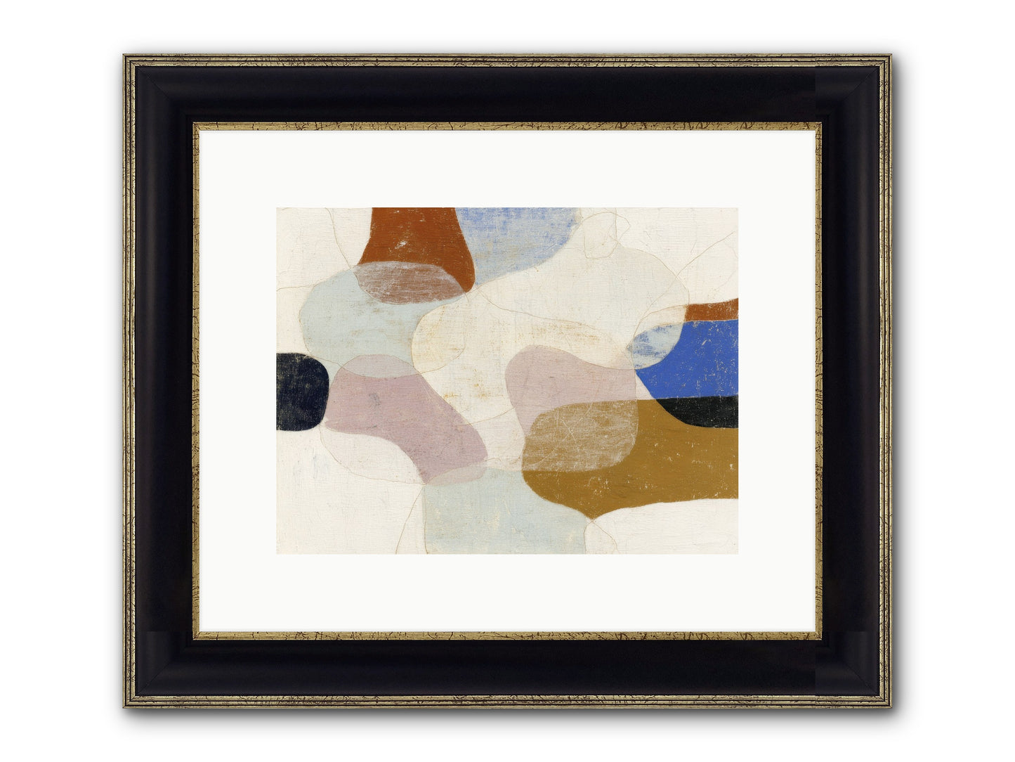 Vellum Framed Print - Black & Gold 12x9