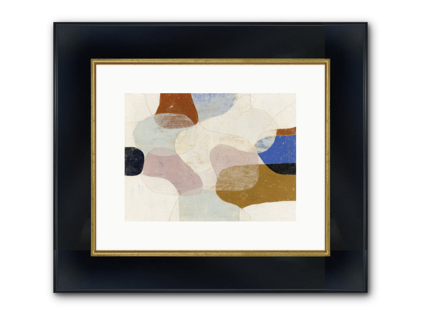 Vellum Framed Print - Wide Black w/Gold 12x9