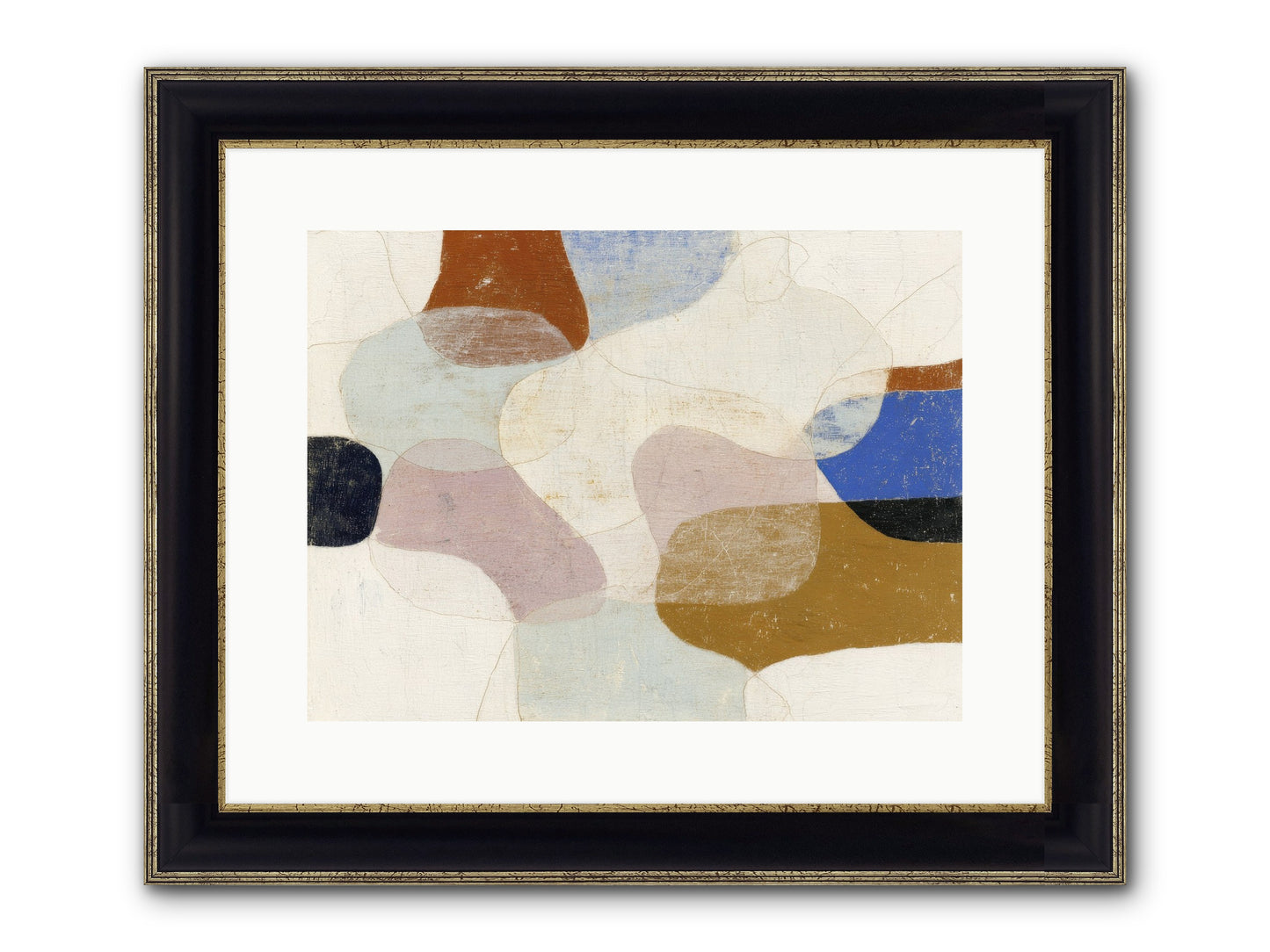 Vellum Framed Print - Black & Gold 16x12