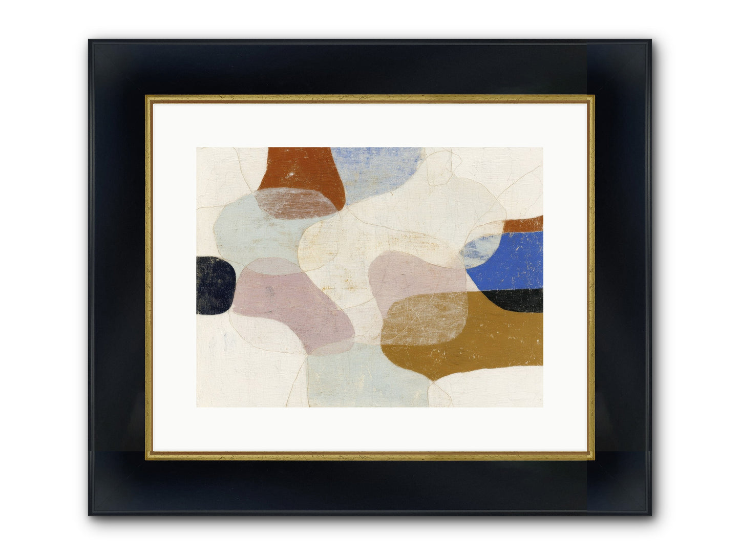 Vellum Framed Print - Wide Black w/Gold 16x12