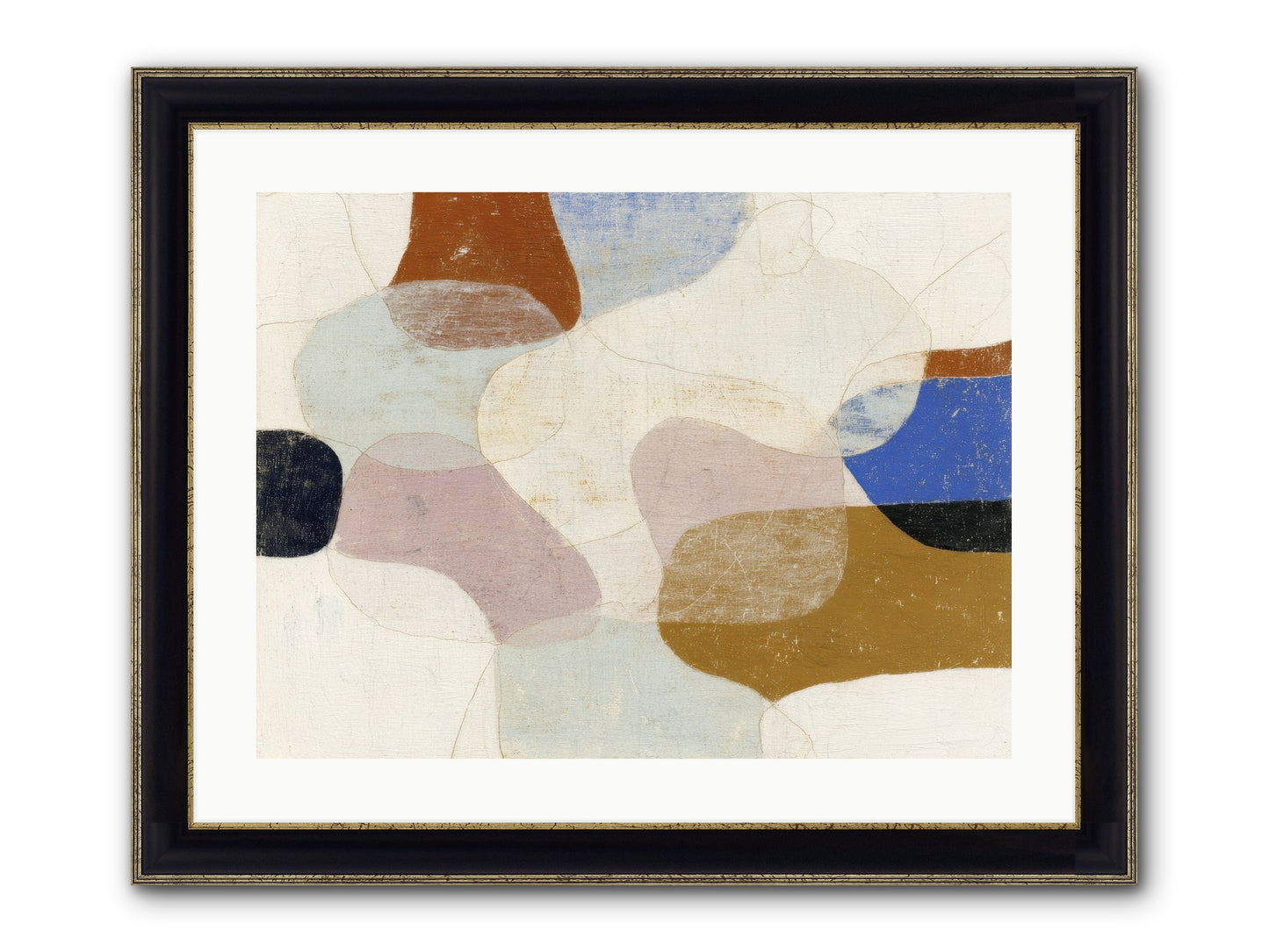 Vellum Framed Print - Black & Gold 24x18