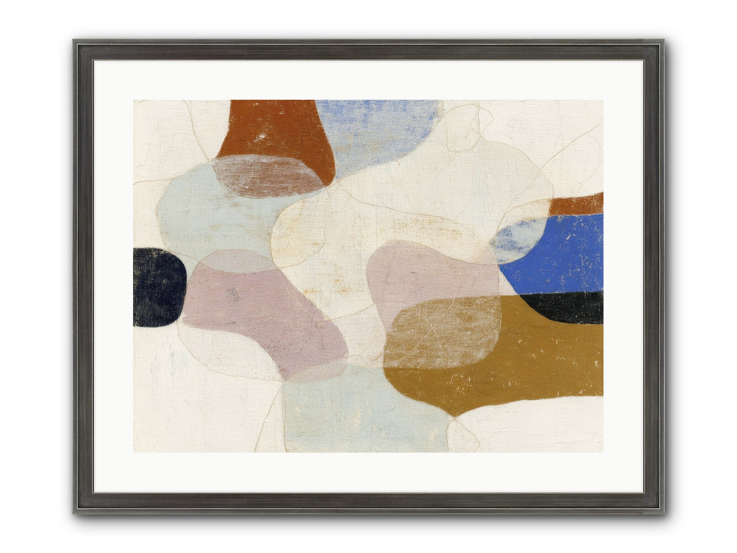 Vellum Framed Print - Slimwoods Black/Silver 24x18