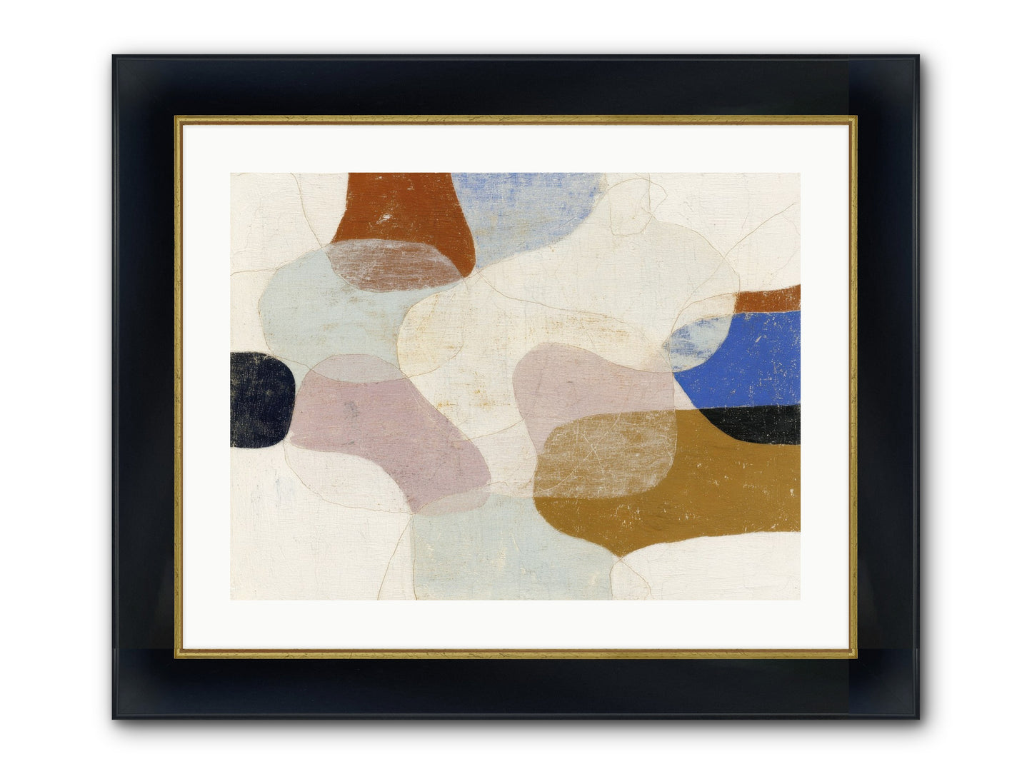 Vellum Framed Print - Wide Black w/Gold 24x18